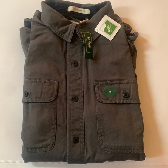 L.L. Bean Shirts Ll Bean Lined Hurricane Shirt Mens Reg Poshmark